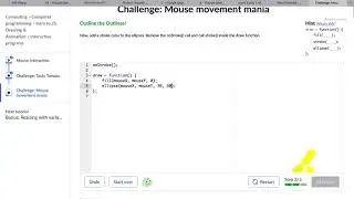 Khan Academy JS Programming Mouse Interaction Mouse Movement Mania