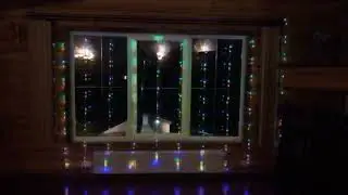 Гирлянда водопад разноцветное свечение