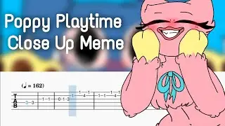 Poppy Playtime - Close Up Meme Easy guitar tabs tutorial