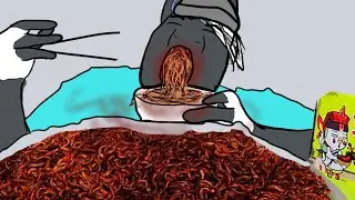 SUS RAMEN REVIEW | Trying Buldak's Spicy Ramen #buldaknoodles #spicynoodles #tiktok #StupidIdiot