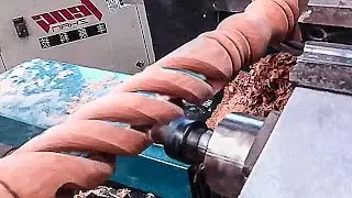 Modern Wood Lathe Machinery in Action - Fastest CNC Technology