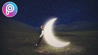 THE MOON- PICSART TUTORIAL,  PICSART УРОК