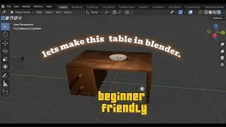 BLENDER FOR BEGINNERS .Create this low poly table set in 3minutes. (Step-by-Step Tutorial)