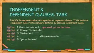 How to Write Independent & Dependent Clauses