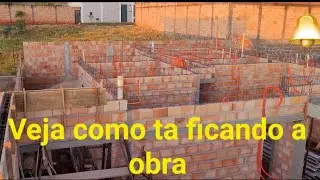 Tour pela obra mostrando o andamento da casa