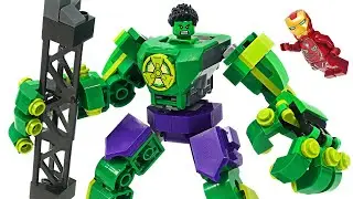 Board the LEGO Marvel Avengers Hulk Mech Armor! Get the stolen robot back! | DuDuPopTOY