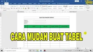 Cara Membuat Tabel Daftar Hadir Rapat