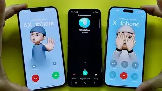 Incoming Call Three WhatsApp vs FaceTime, IPhone 13MAX vs 14MAX vs Samsung Z Flip