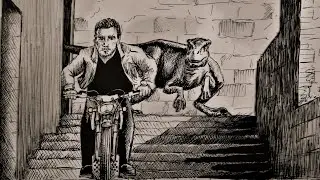 Speed Drawing Owen and Raptor from Jurassic World: Dominion
