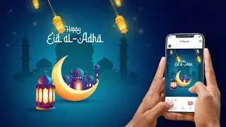 Happy Eid Mubarakh (Eid al-Adha) Motion Banner for Social Media | Royalty Free No Copyright Graphics
