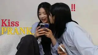 (SUB) 여자친구 뽀뽀 하루종일 거절했을 때 반응...!!