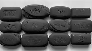 ASMR cutting painted soap 🖤 dry soap