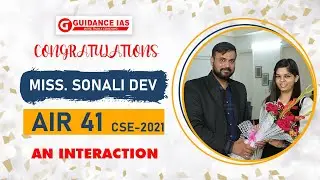 Congratulations Miss. Sonali Dev (AIR-41 CSE 2021) “An Interaction”