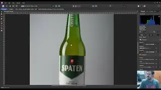 Affinity Photo / Melhorar iluminação de uma garrafa de cerveja