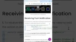 Setup Firebase Cloud Messaging in Android #android #shorts #androidstudio #firebase