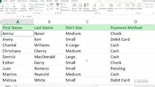 How to sort data in microsoft Excel