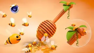 How to create honey bee idea in Cinema 4d modeling, render