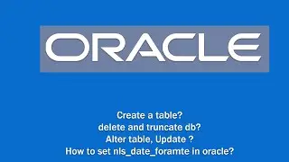 SQL II Alter table II How to set nls_date_foramte in oracle?  II Update