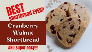 Cranberry Walnut Shortbread Cookies #shortbreadrecipe #Cranberrywalnutcookies #easyshortbreadrecipe