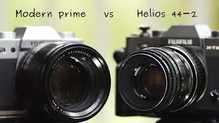 Helios 44-2 goes against a modern prime lens - Fuji 56mm F/1.2. - Does Helios stand a chance?