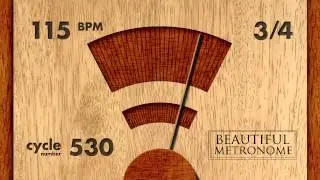 115 BPM 3/4 Wood Metronome HD