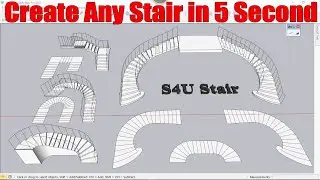 How to Create Stair in 5 Second _ SketchUp S4U Stair Plugin