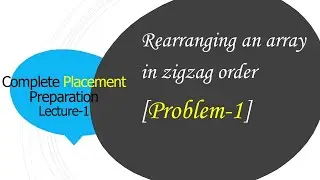 Rearrange array in zig zag order[Solution]