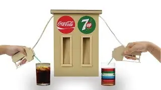 Amazing DIY Cold Drinks Dispenser | How to Make Coca Cola and 7 Up Vending Machine at home