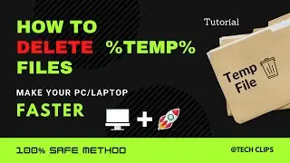 How to Delete temp files | Delete temporary files on PC or Laptop | 100% safe | Easy method