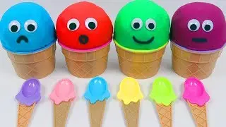 4 Colors Play Doh Ice Cream Surprise Cups with Kinder Eggs, Toy Story 4, Disney Princesses, & More!