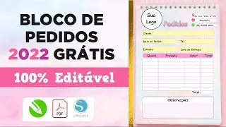 Bloco de pedidos personalizados gratis