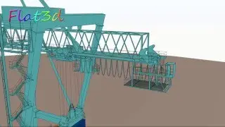 Liebherr Ship to Shore Container Crane 3d Animation