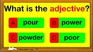 ADJECTIVES QUIZ 🤔 📚 | Find the adverbs in the sentence | English Grammar | Parts of speech