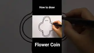 How to draw Flower Coin #shorts #draw #supermario #supermariowonder #howtodraw #supermario #fun