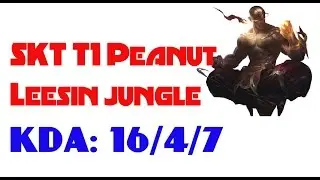 Highlight - Korea Challenger LOL - SKT T1 Peanut - Leesin Jungle (Apr 6, 2017)