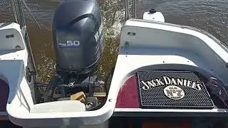 silnik johnson 4 hp pcha  dużą łódź kabinową na wiśle
