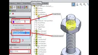 Nut And Bolt design and animation in Solidworks