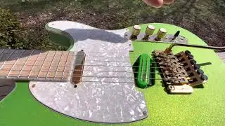 Warmoth Tele - Satin Goblin Green Flake, Floyd Rose, Gibson Scale Conversion Neck, Hidden Pickup