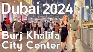 Dubai [4K] Amazing Burj Khalifa, City Center Walking Tour 🇦🇪