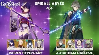 Raiden Hypercary and Alhaitham Catalyze | Genshin Impact | Spirall Abyss 4.4