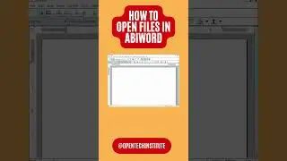 Open files with AbiWord word processor for Linux #abiword #abiwordtutorial #wordprocessor