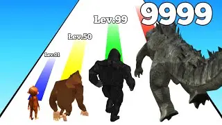 MAX LEVEL KAIJU RUN - Dzilla Enemies Eating Up Gameplay