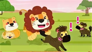 Baby Panda Animal Family | Help Daddy Mommy Lion Protect Their Babies | BabyBus Gameplay Video