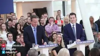David Cameron at B&Q headquarters in Hampshire