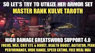 NEW MR KULVE TAROTH ARMOR BUILD | 1,966 DAMAGE! UNBELIEVABLE GREAT SWORD SUPPORT 4.0 | MHW: ICEBORNE