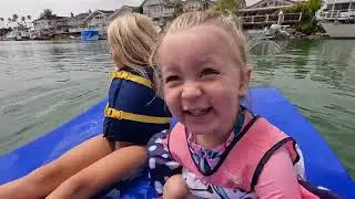 Cali Love, 2 year old paddle boarding for her 1st time in the Ventura Keys