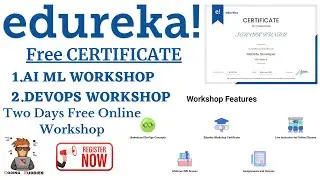 Edureka - Free Workshop With Certificate | Edureka Free Certification Workshop | Free Online Courses