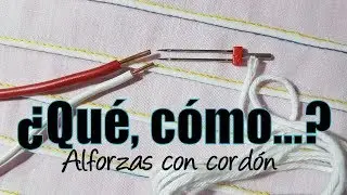 Alforzas con cordón en el interior