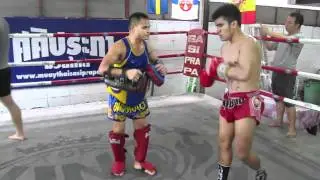 Professional Muay Thai Fighter Rungravee Training