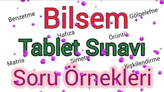 BİLSEM TABLET SINAVI SORU ÖRNEKLERİ |  BİLSEM Sınavı Öncesi Mutlaka Çöz! (Tablet Formatı)